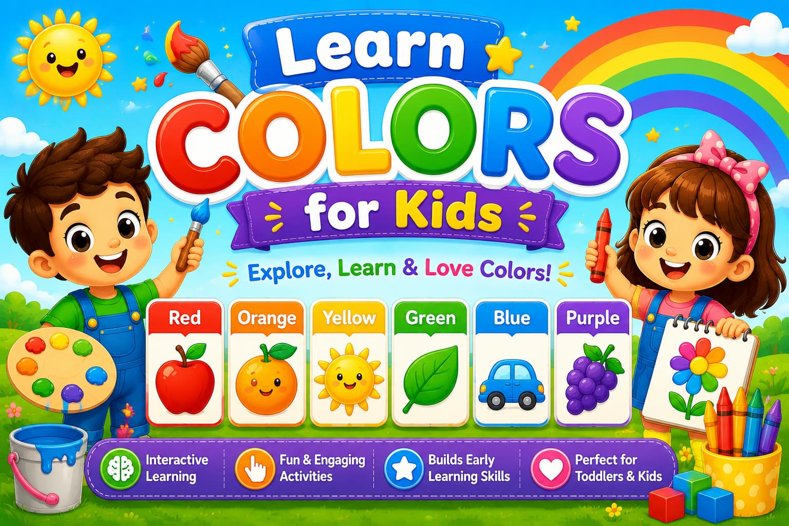 Learn Colors for Kids - Fun Color Learning Games for Children